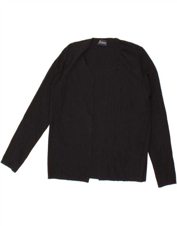HERNO Womens Open Cardigan Sweater IT 40 Small Black Viscose Vintage Herno and Second-Hand Herno from Messina Hembry 