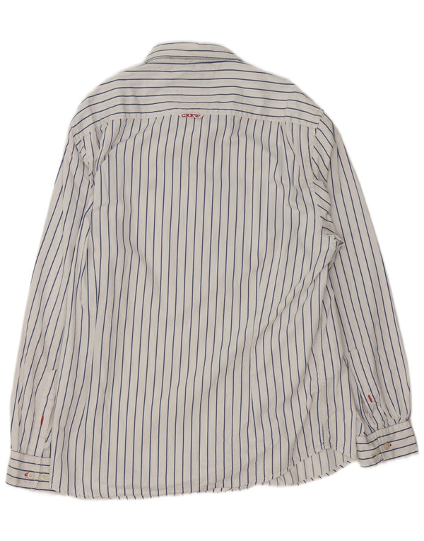 Crew Clothing Herre Skræddersyet Fit Shirt XL Hvidstribet bomuld