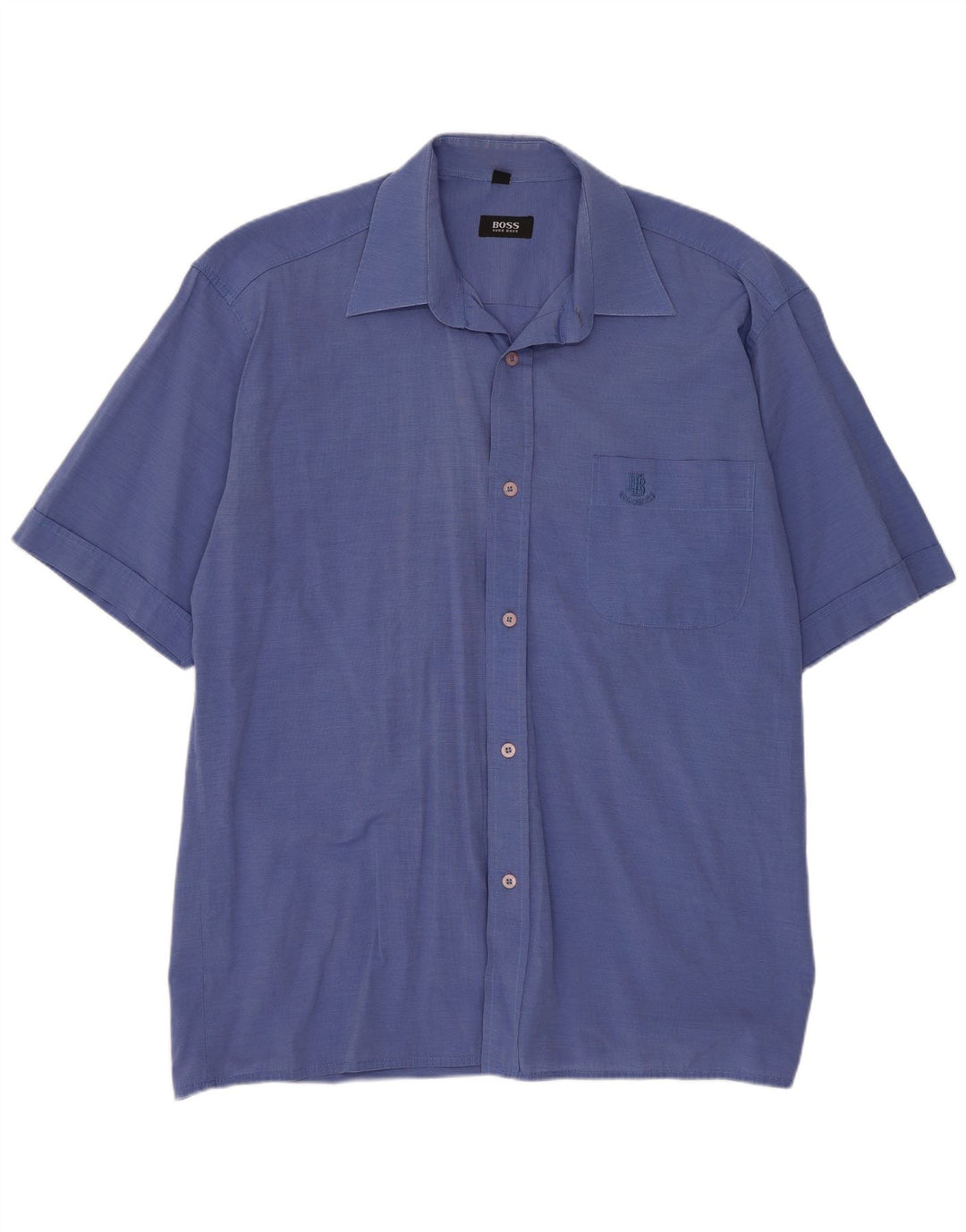 Hugo Boss Herre kortærmet Regular Fit skjorte Medium Blue Bomuld