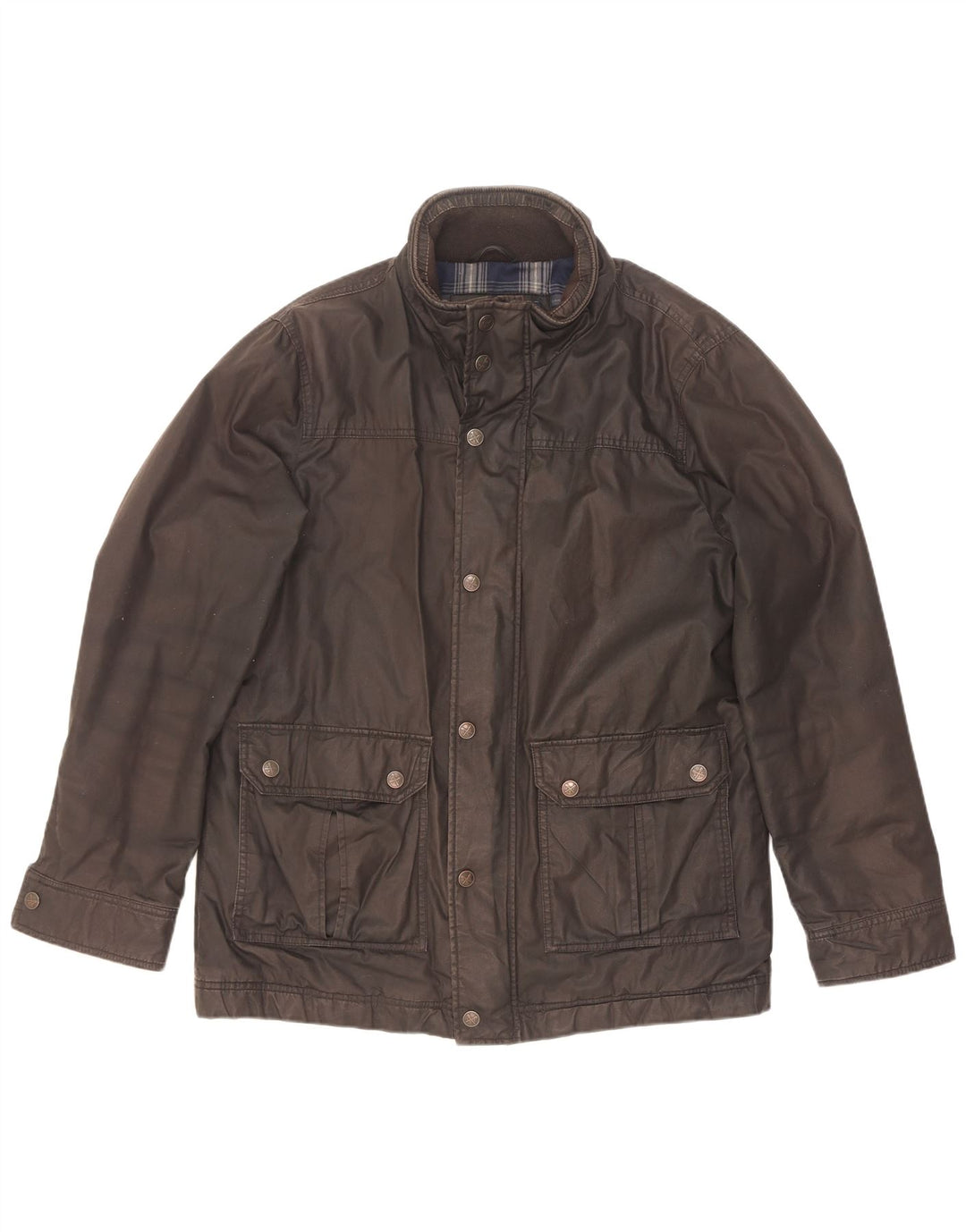 Crew Clothing Herre vokset bomuldsjakke UK 38 Medium Sort Bomuld