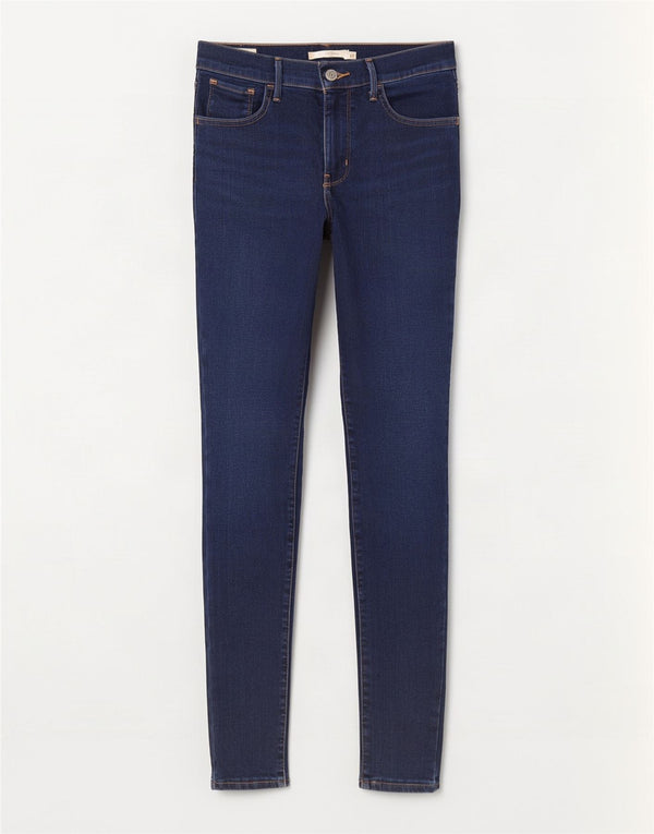 Levi's Dame 720 Super Skinny Jeans W27 L30 Marineblå Bomuld