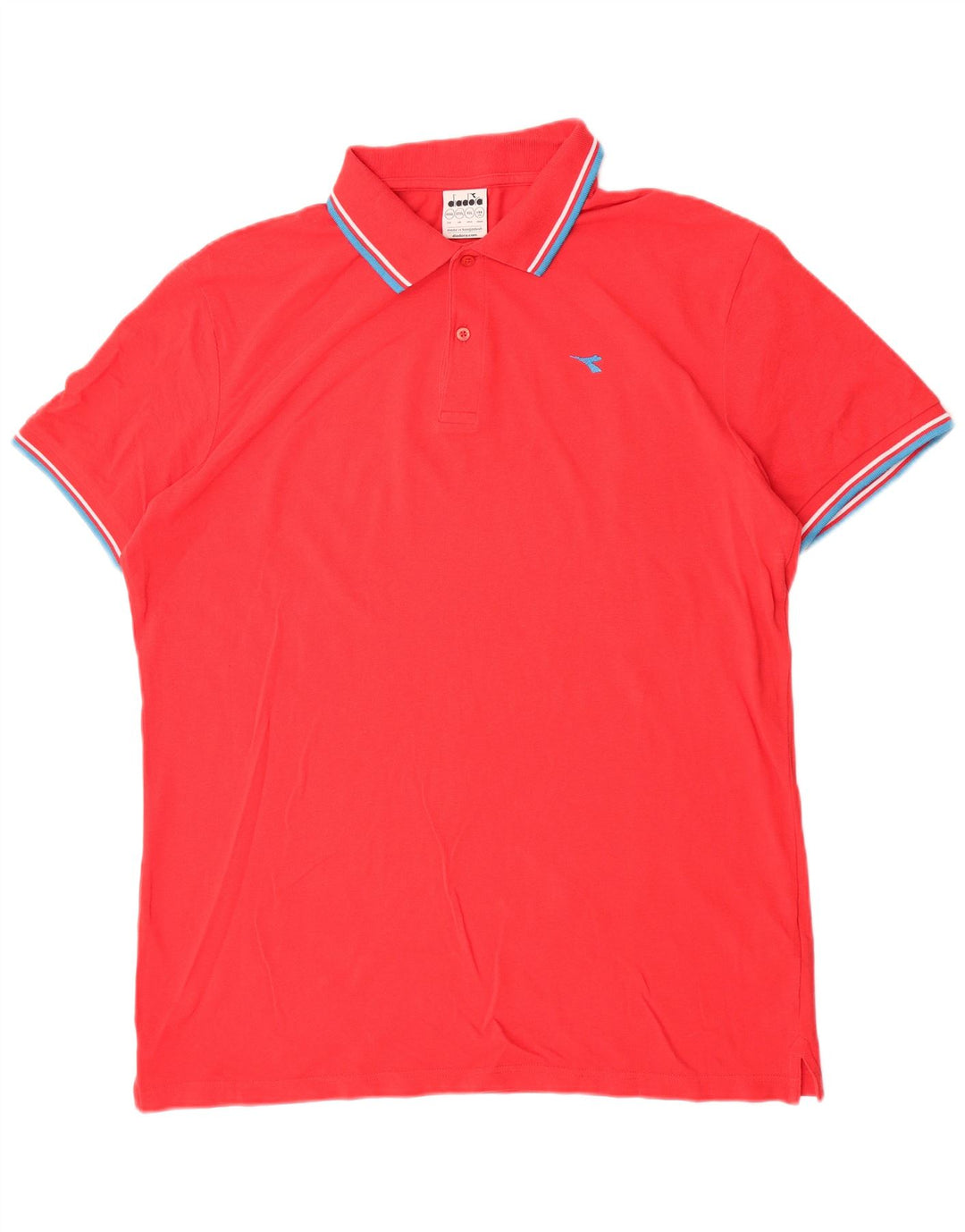 Diadora herre poloshirt 3XL rød bomuld