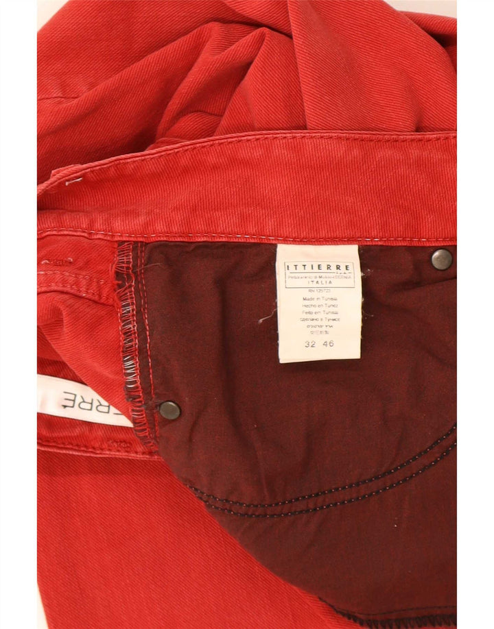 Ferre Herre Ittierre Slim Jeans W32 L31 Rød Bomuld