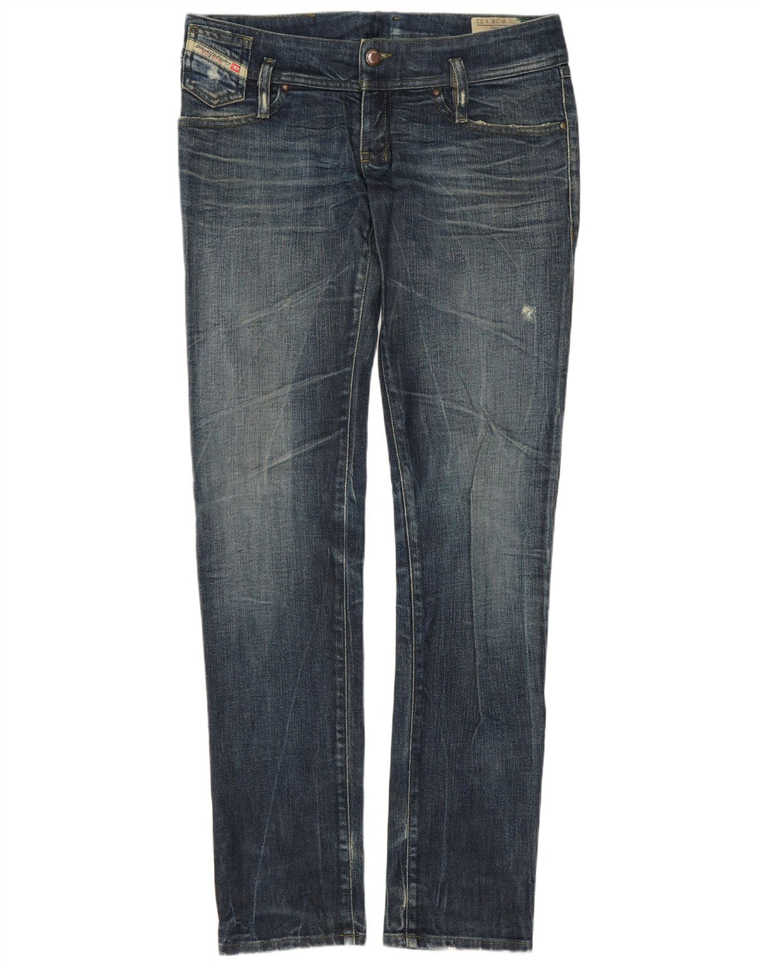 DIESEL Dame Slim Jeans W28 L32 Marineblå Bomuld