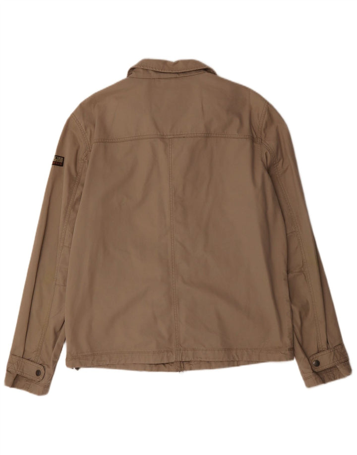 Napapijri Dame Bomber Jacket UK 18 XL Beige Bomuld