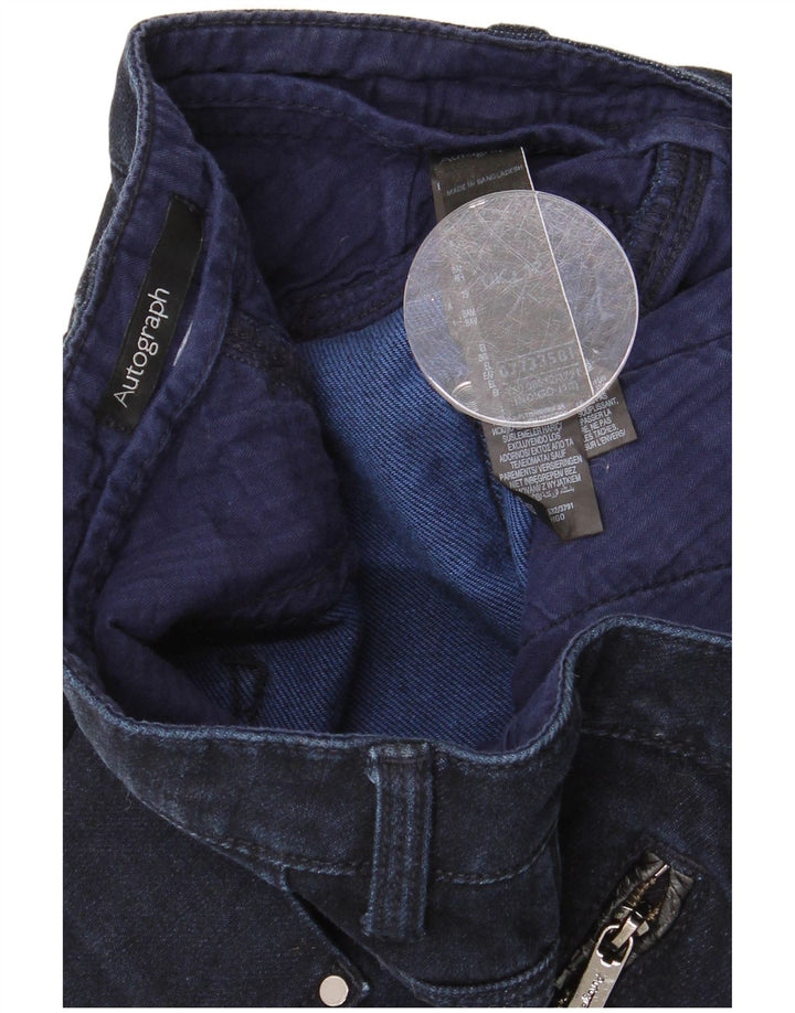 MARKS & SPENCER Dame Autograph Denim Nederdel UK 12 Medium W30 Navy Blue