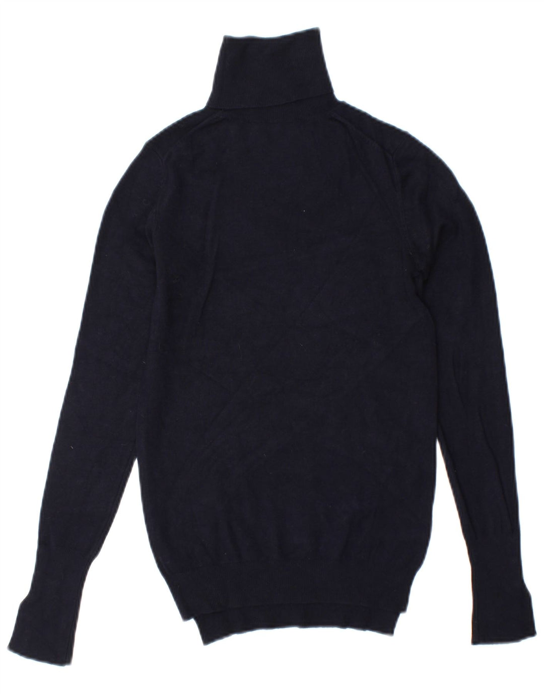 Zara Dame Rullehals Sweater UK 10 Small Navy Blue