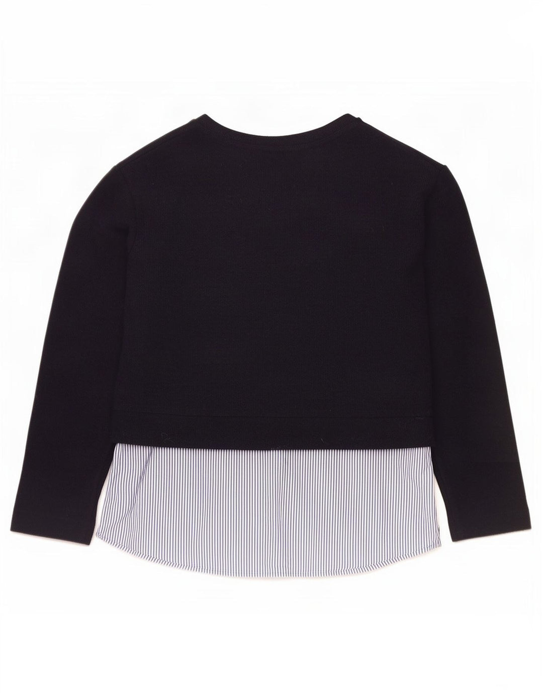 Marks & Spencer Dame Top Langærmet UK 14 Large Navy Blue Colourblock