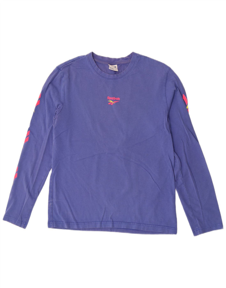 Reebok Herre grafisk top Langærmet medium lilla bomuld