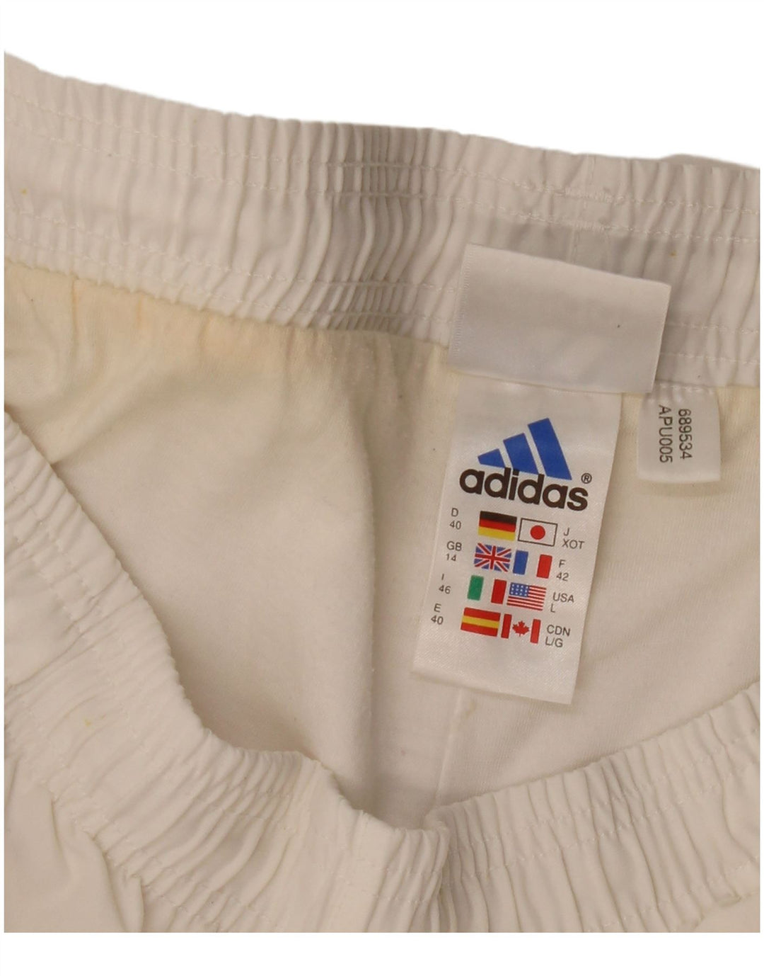 Adidas Dame træningsdragt Bukser UK 14 Large White Polyester