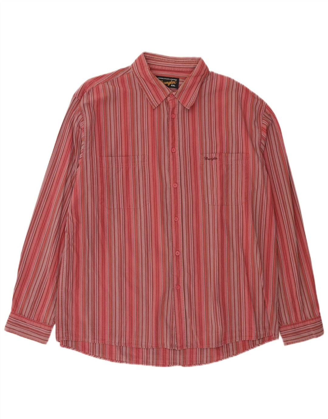 Wrangler herreskjorte 2XL rødstribet bomuld