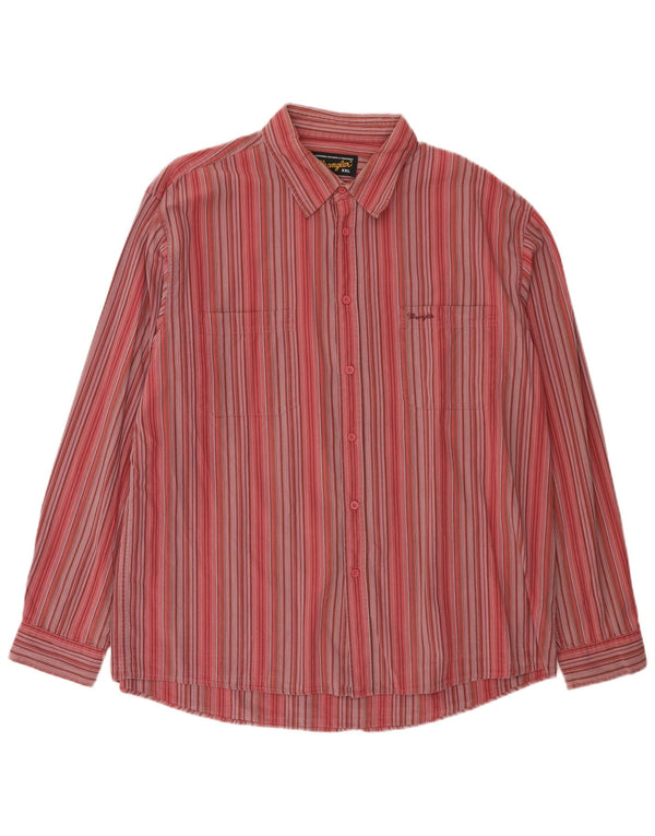 Wrangler herreskjorte 2XL rødstribet bomuld