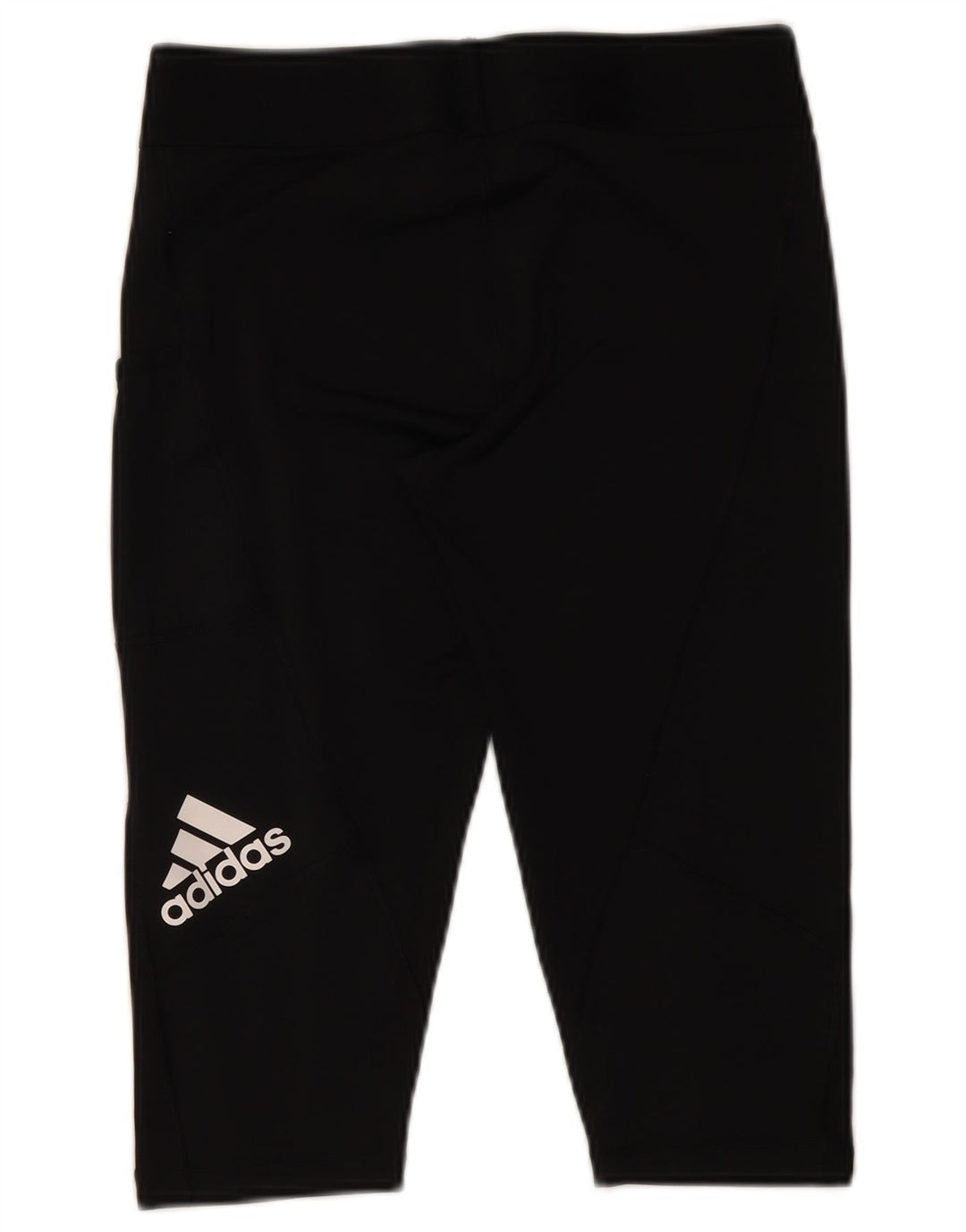 ADIDAS Grafiske Capri Leggings til kvinder UK 12/14 Medium Sort
