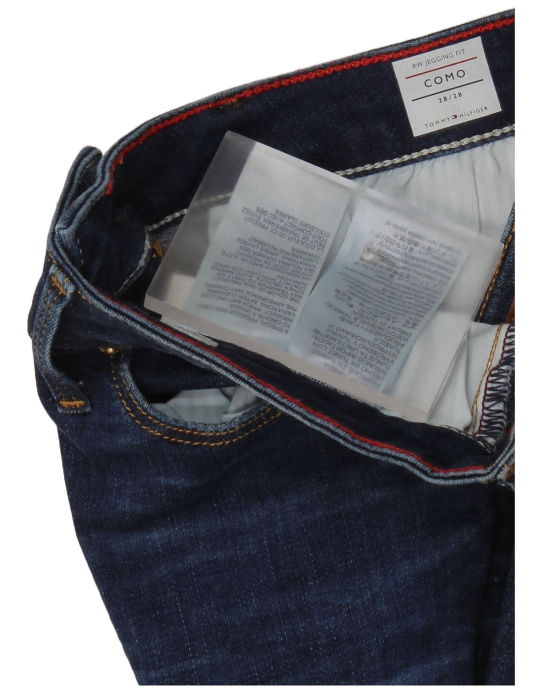 Tommy Hilfiger Dame Como Jegging Jeans W28 L28 Blå Bomuld