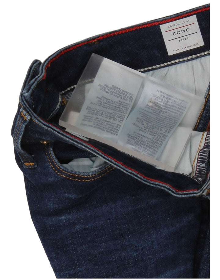 Tommy Hilfiger Dame Como Jegging Jeans W28 L28 Blå Bomuld