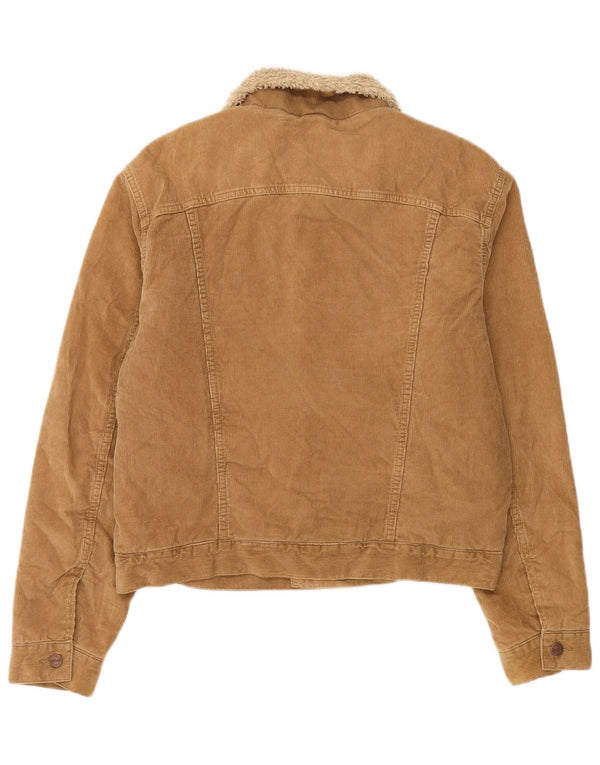Wrangler Herre Sherpa Corduroy-jakke UK 40 Stor Beige Bomuld
