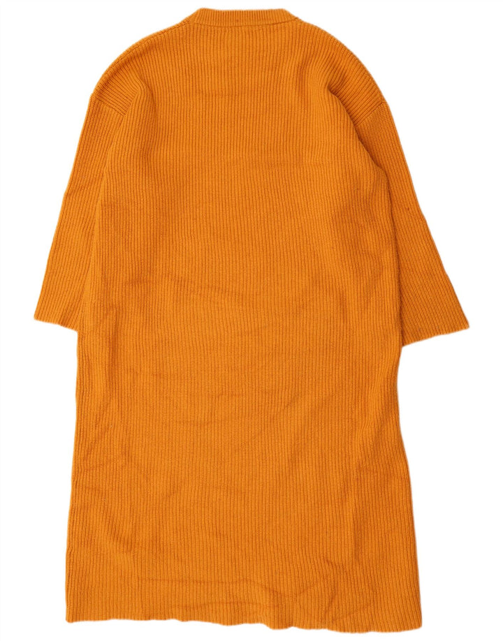 Zara Dame Oversized Jumper Dress UK 14 Medium Orange