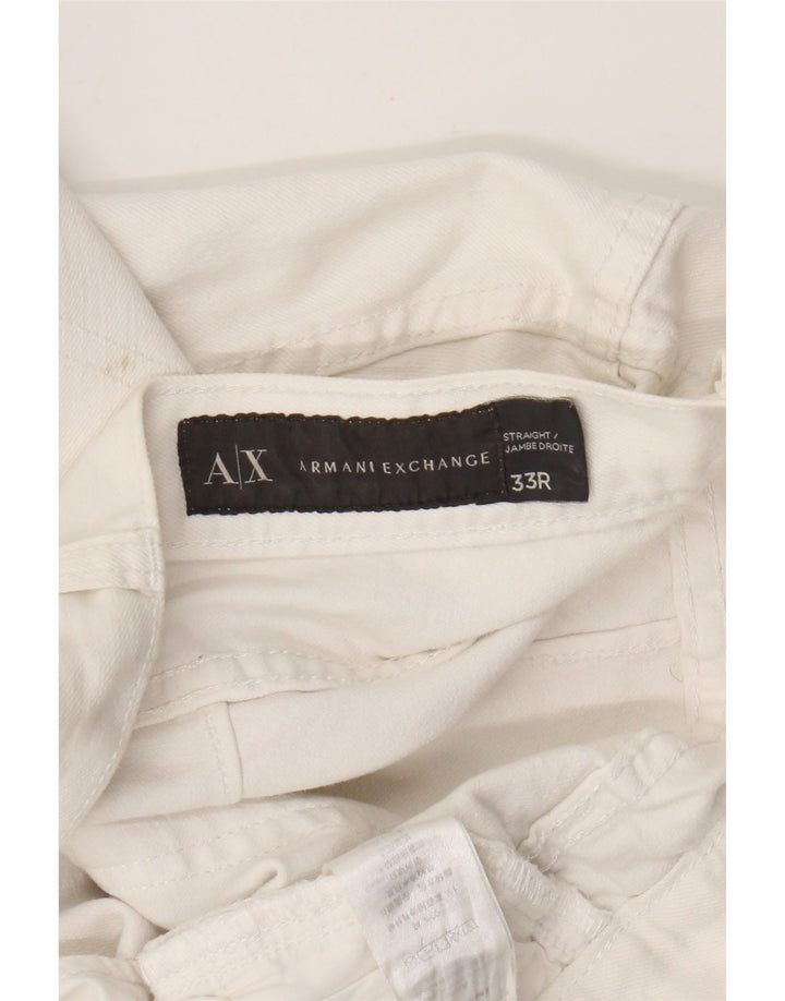 Armani Exchange Herre Slim Jeans W33 L28 Hvid Bomuld