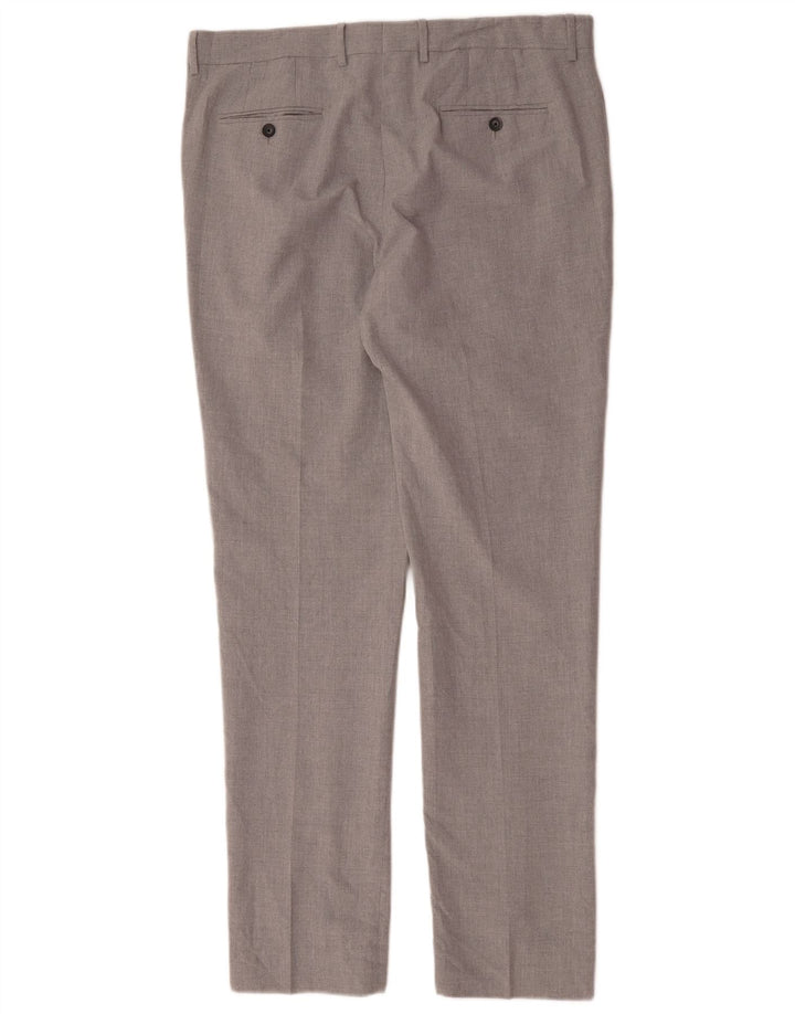 Penguin Herre Slim Fit Suit Bukser W36 L33 Grå Polyester
