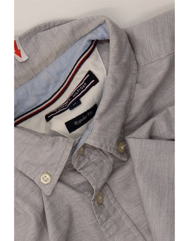 Tommy Hilfiger Herre Regular Fit skjorte Medium Grey Flecked Bomuld