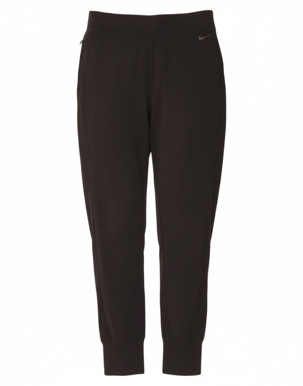 NIKE Dame Dri Fit træningsdragt Bukser Jogger UK 6 XS sort nylon