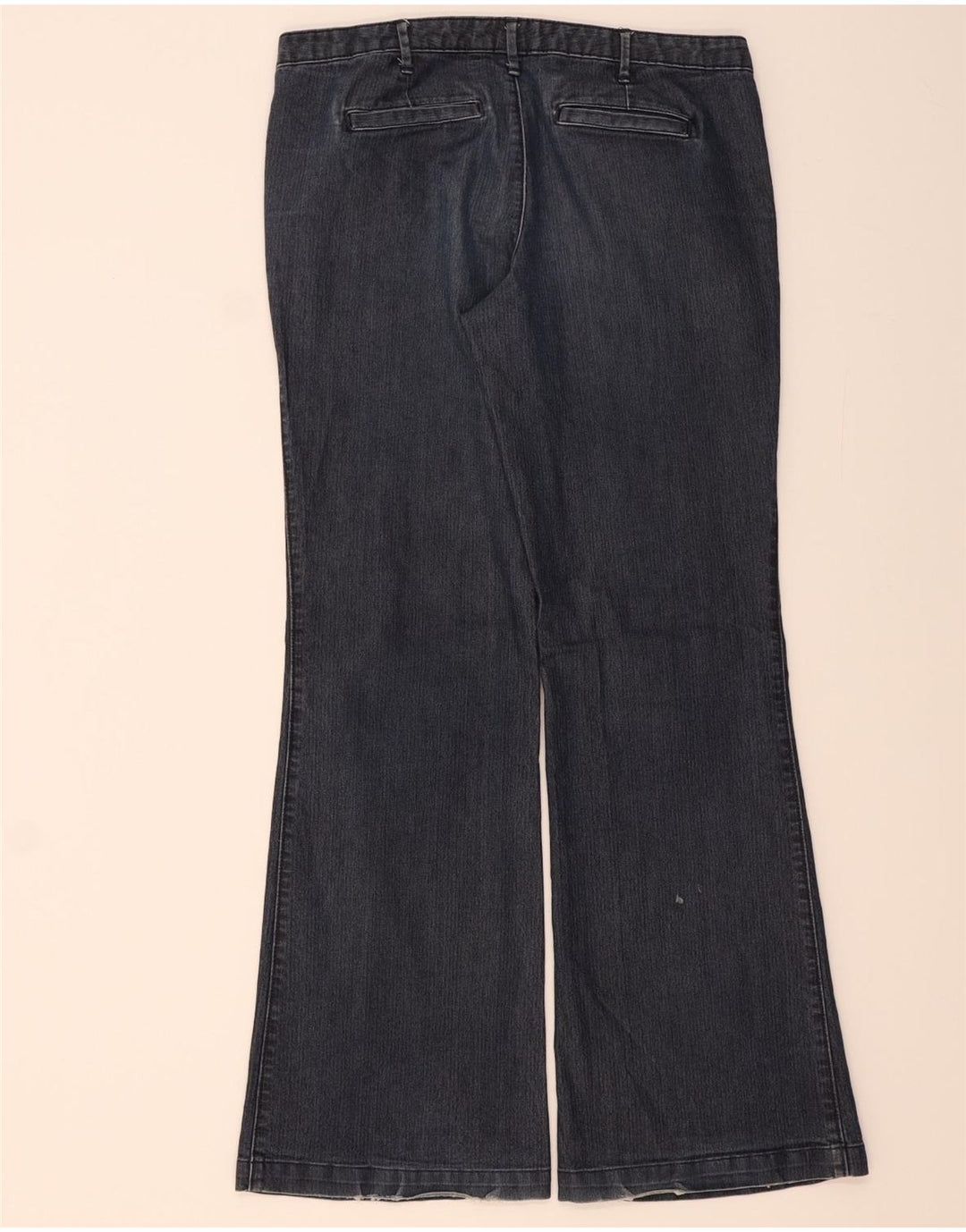 MOSSIMO Womens Flared Jeans US 10 Large W32 L32 Navy Blue Cotton Vintage Mossimo and Second-Hand Mossimo from Messina Hembry 