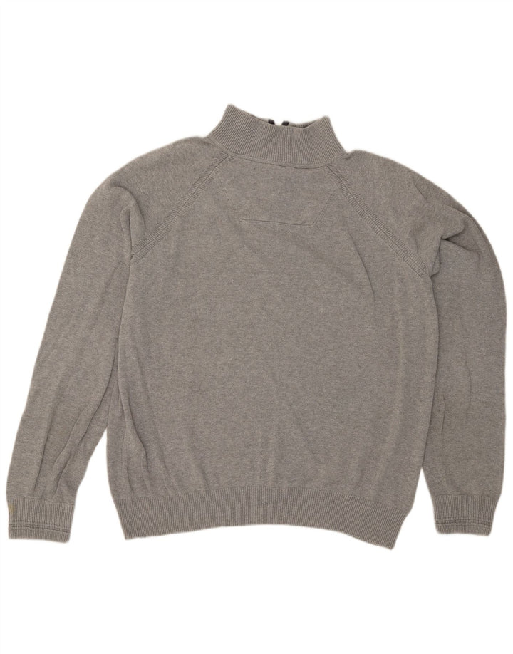 TIMBERLAND Herre Regular Fit Zip Neck Jumper Sweater XL Grå