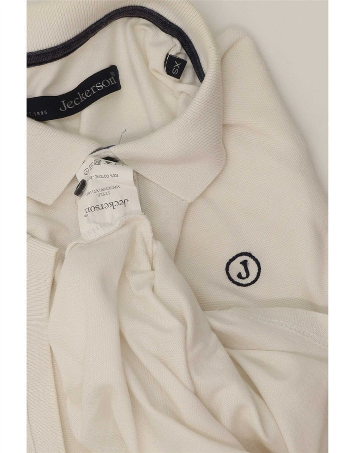 Jeckerson herre poloshirt XS hvid bomuld