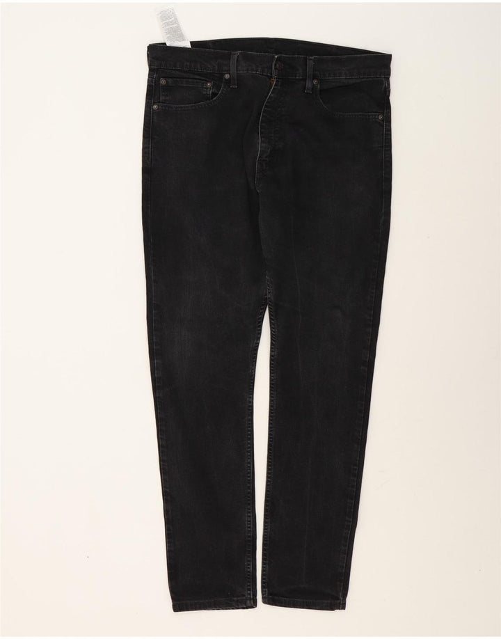 Levi's Herre Slim Tapered Jeans W36 L32 Sort Bomuld
