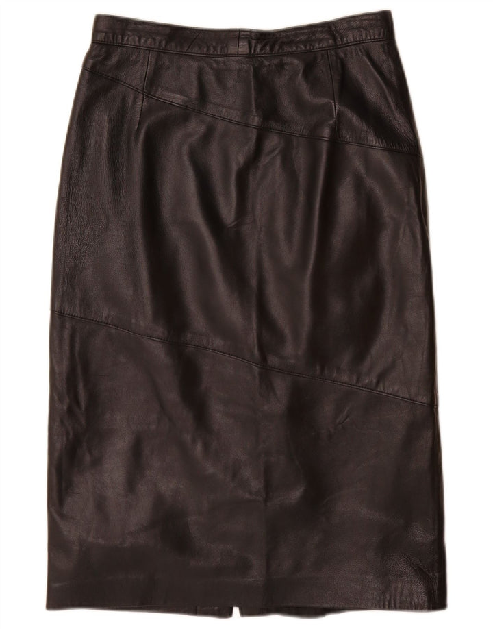Vintage lædernederdel til kvinder W26 Small Black