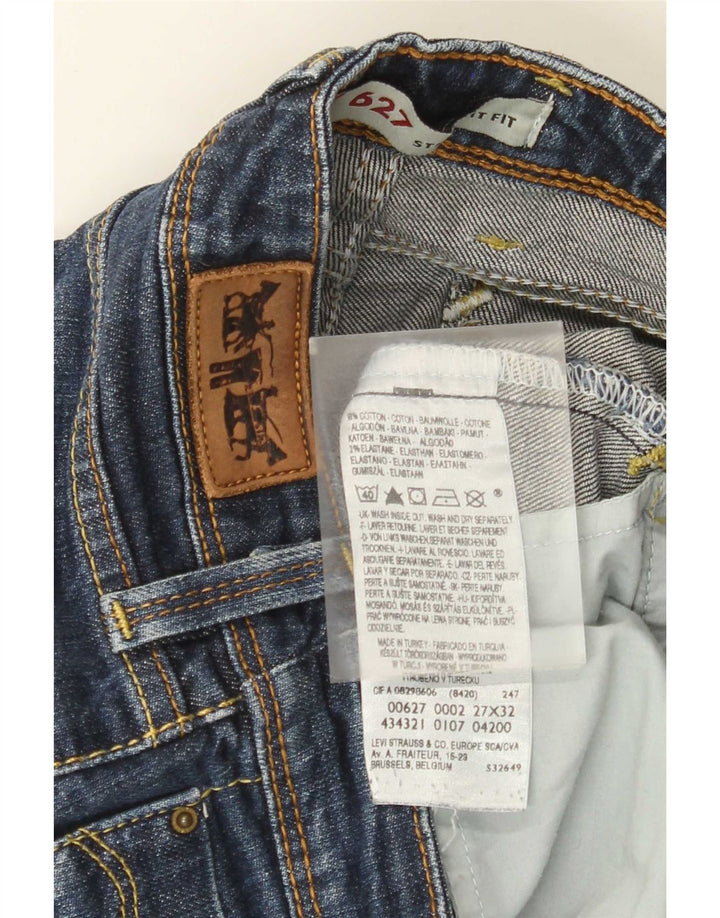 Levi's Dame 627 Straight Jeans W27 L32 Blå Bomuld