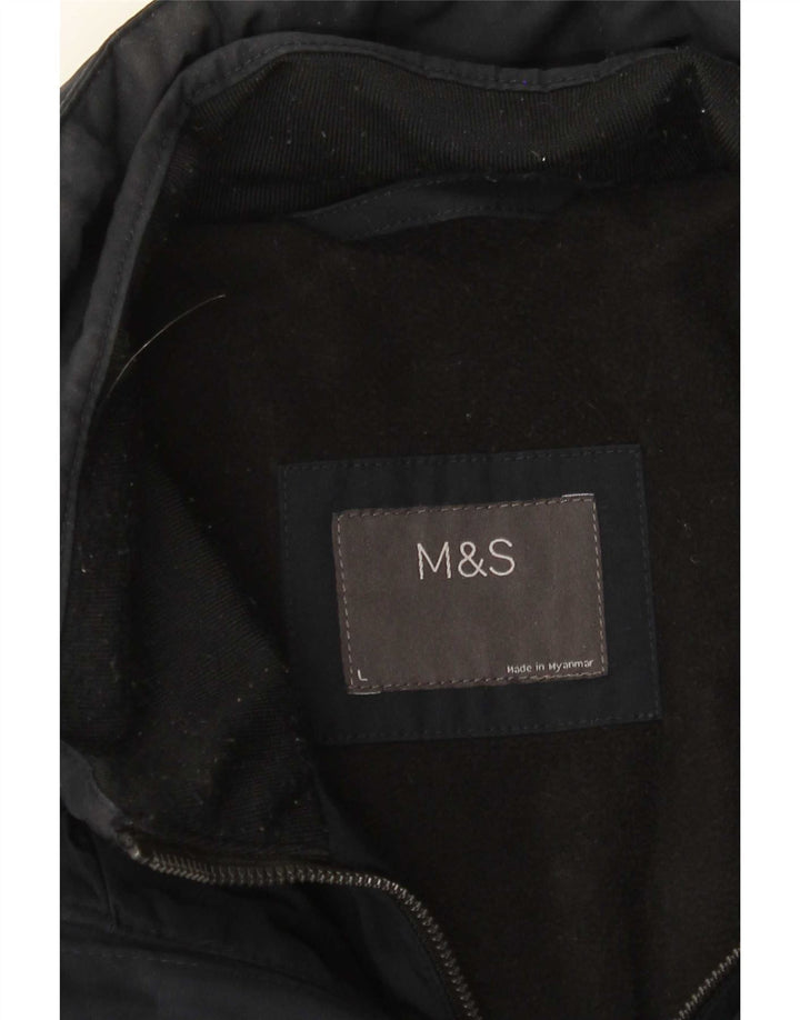 Marks & Spencer Herre Windbreaker Jacket UK 40 Large Navy Blue
