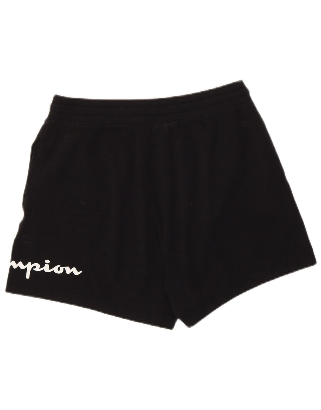 Champion Kvinder grafiske sportsshorts UK 12 Medium Sort Bomuld
