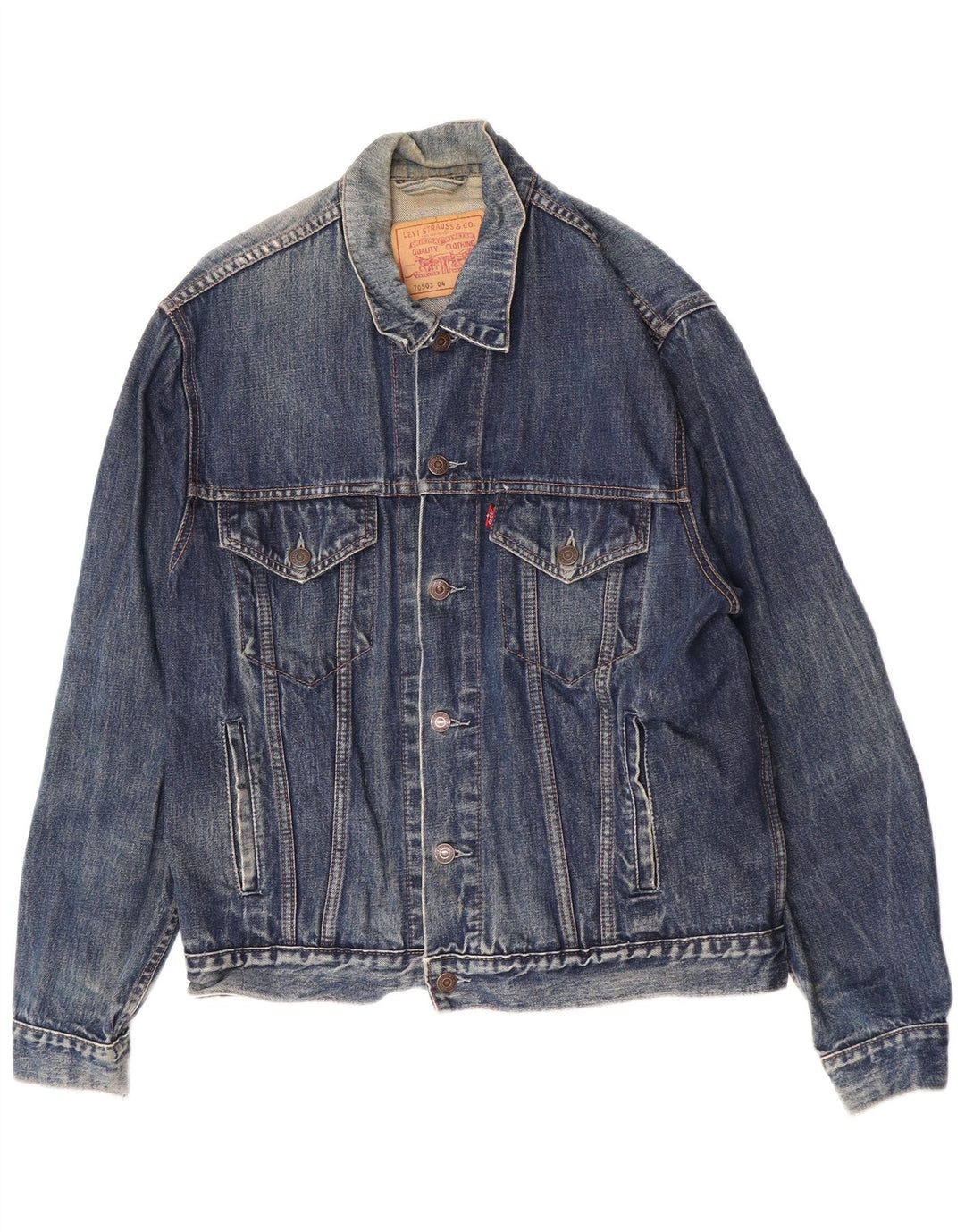 Levi's Herre 70503 Denimjakke UK 40 Stor Blå Bomuld