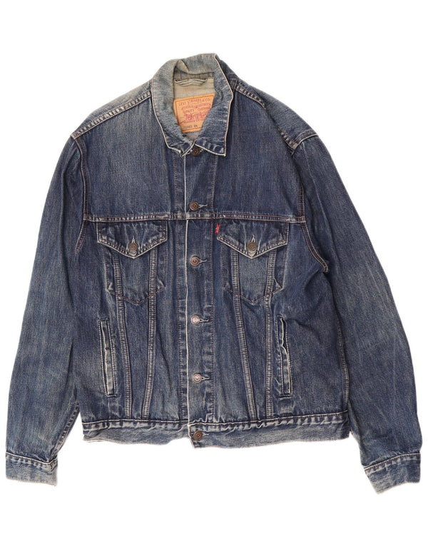 Levi's Herre 70503 Denimjakke UK 40 Stor Blå Bomuld