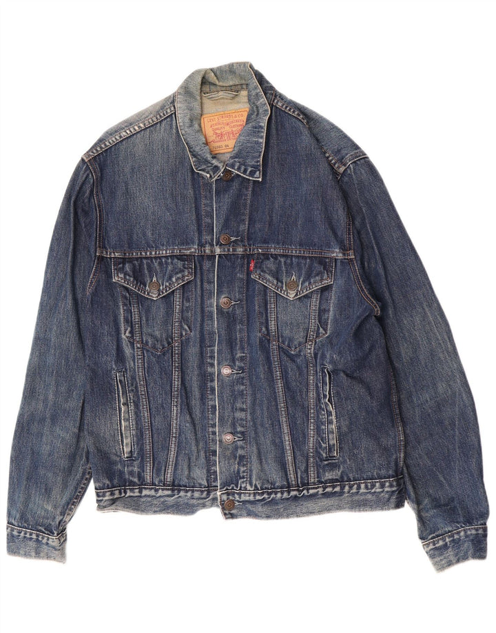 Levi's Herre 70503 Denimjakke UK 40 Stor Blå Bomuld