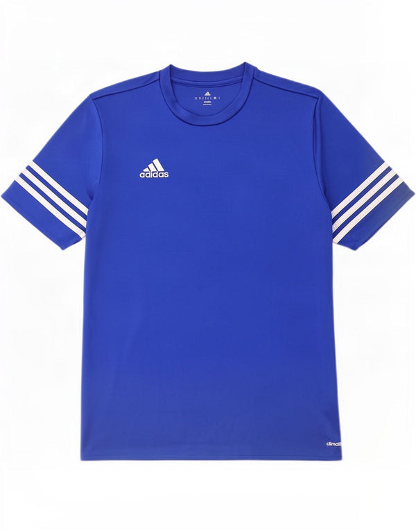 Adidas Herre Climalite T-Shirt Top Medium Blue Polyester