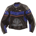 Akito Womens Graphic Læder Racer Jacket UK 12 Medium Black Colourblock