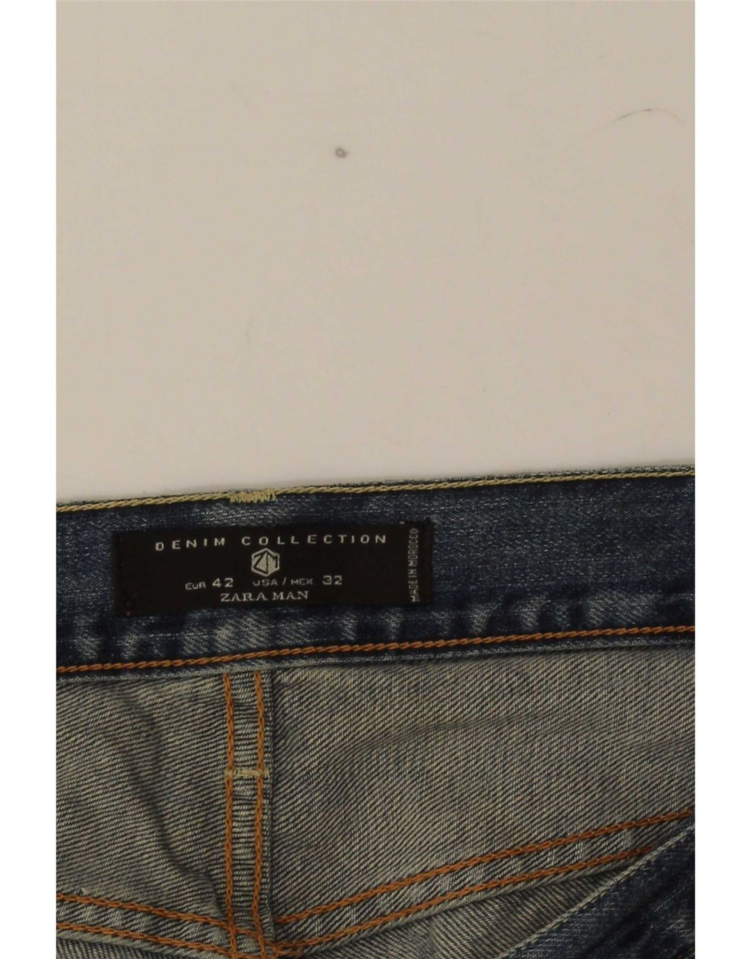 Zara Herre Distressed Slim Jeans EU 42 Large W32 L30 Blue