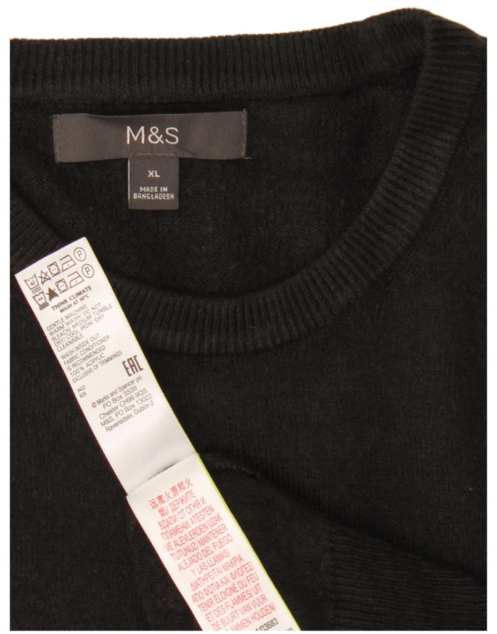 Marks & Spencer Herre sweater med rund hals XL sort akryl