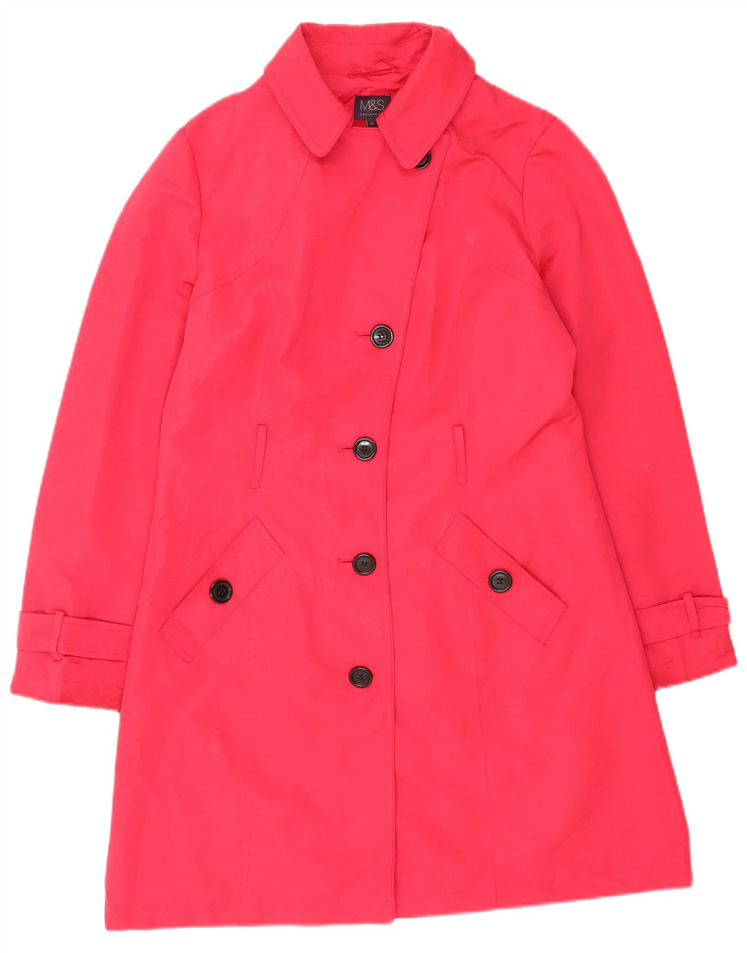 Marks & Spencer Trench Coat til kvinder UK 12 Medium Pink Polyester