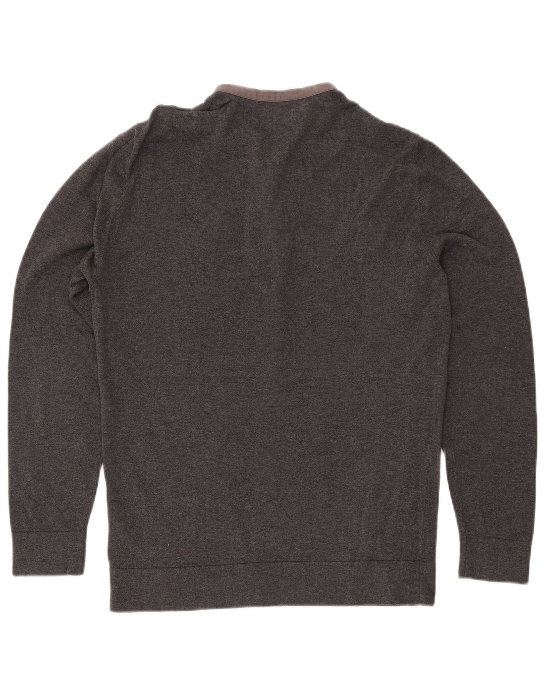 GUESS Herre sweater med rund hals, stor grå bomuld