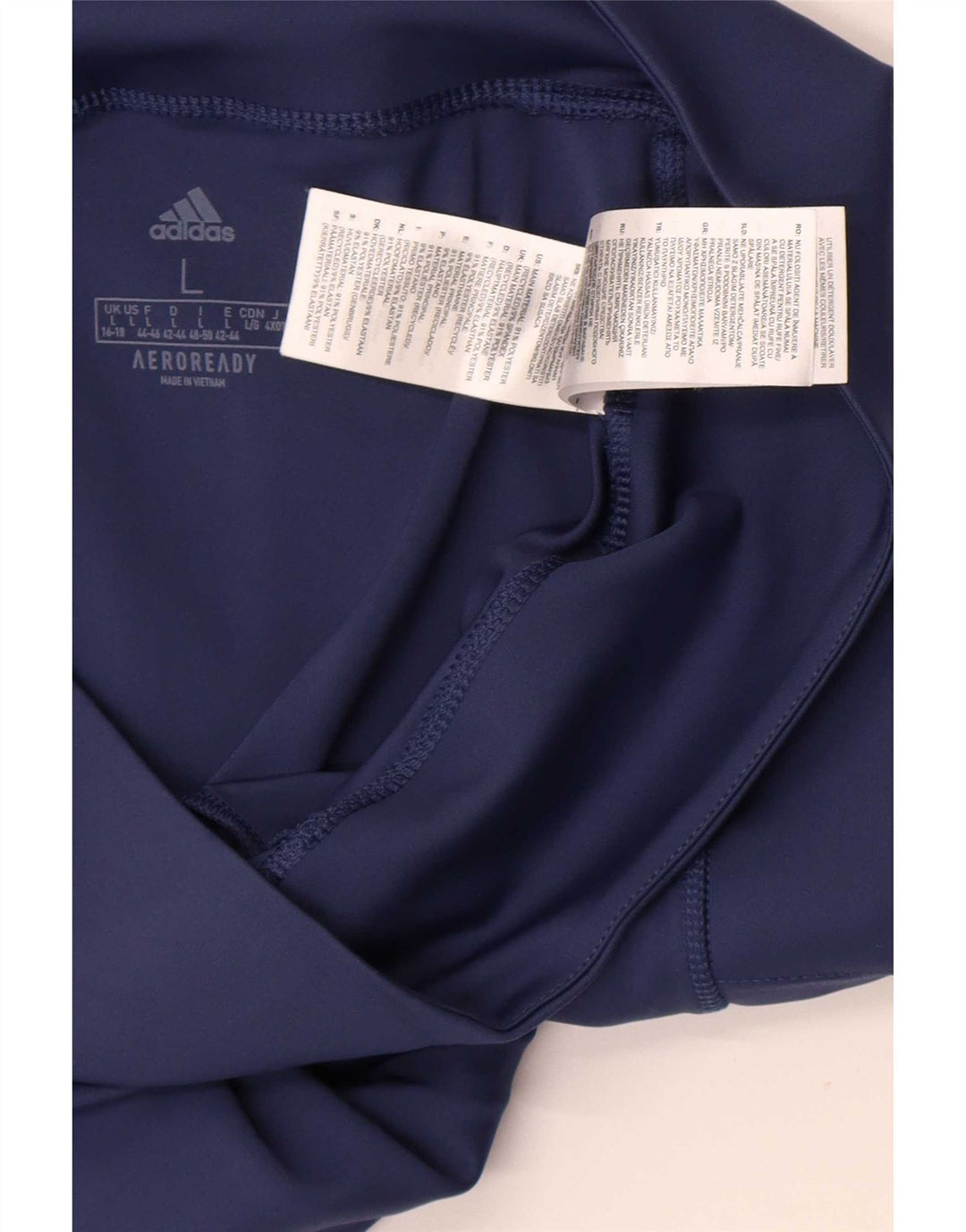 Adidas Dame Aeroready Leggings UK 16 Large Navy Blue Polyester