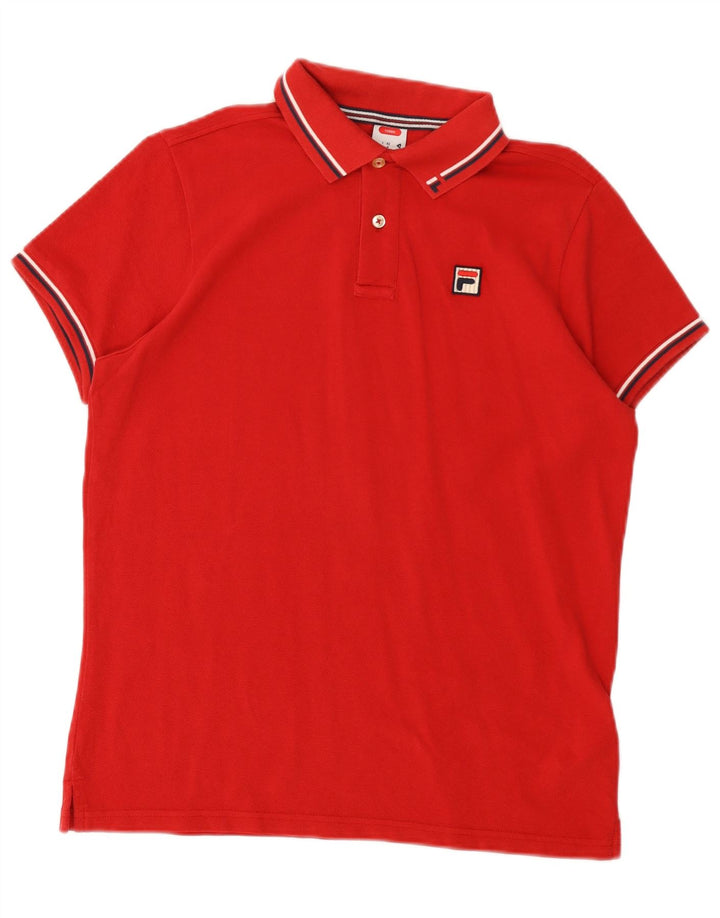 Fila herre poloshirt XS rød bomuld