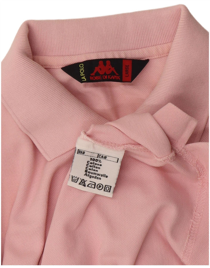 Kappa Poloskjorte til mænd Stor Pink Bomuld