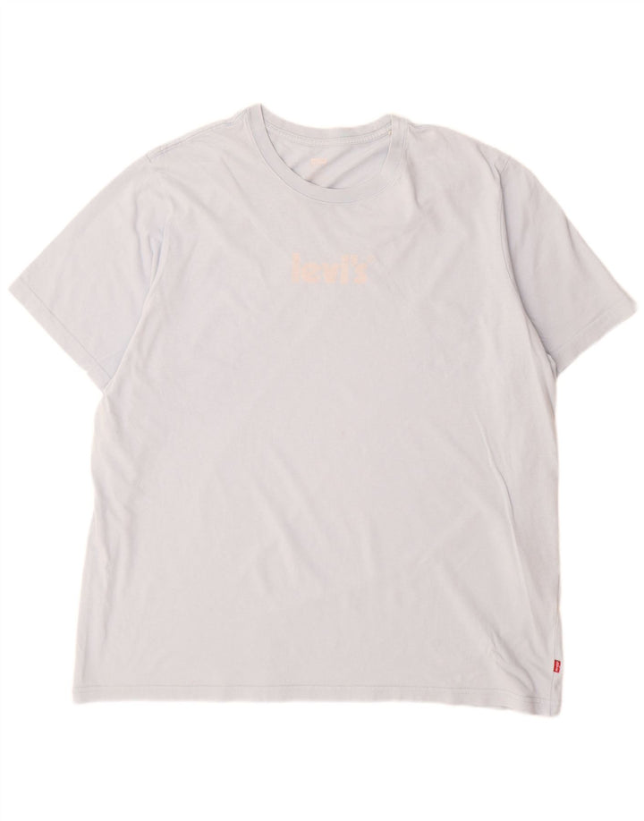 Levi's Herre afslappet grafisk T-shirt top Stor blå bomuld
