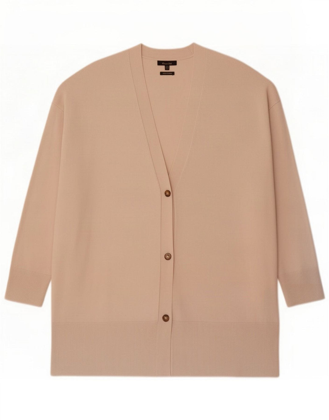 Massimo Dutti Dame Longline Oversized Cardigan Sweater UK 14 Medium Beige