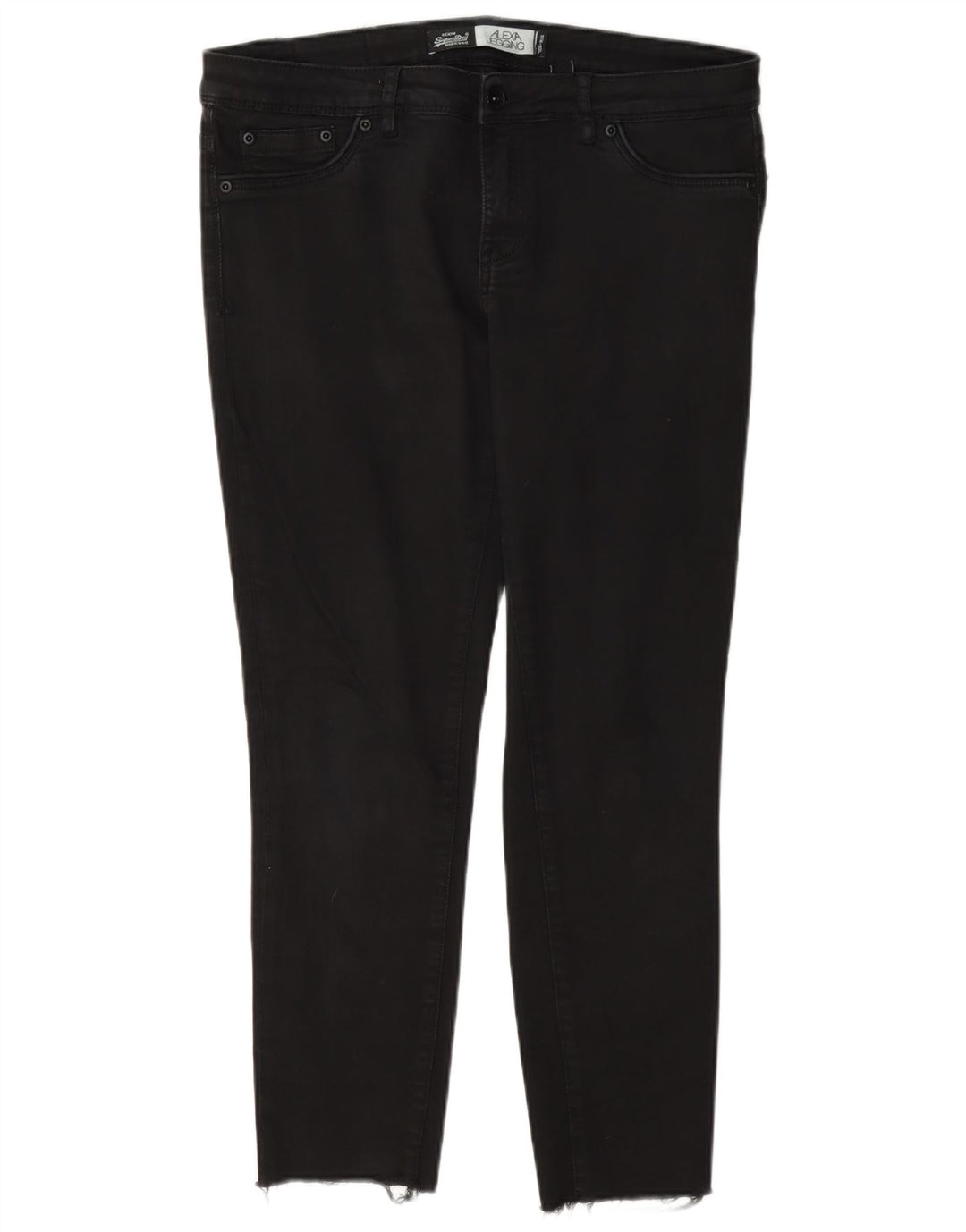 Superdry Alexia Jegging Jeans til kvinder W31 L26 sort bomuld