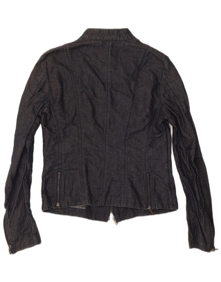 Meltin' Pot Dame denimjakke UK 12 Medium Navyblå Bomuld