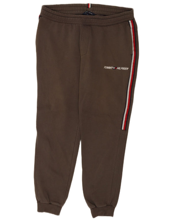Tommy Hilfiger Herre Grafisk træningsdragt Bukser Joggers Large Grå Bomuld